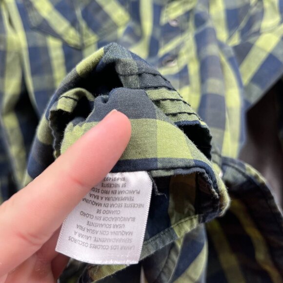 Reeltree Shirt Men 2XL Green Black Plaid Check Western Pearl Snap  XXL Outdoors - Picture 4 of 14